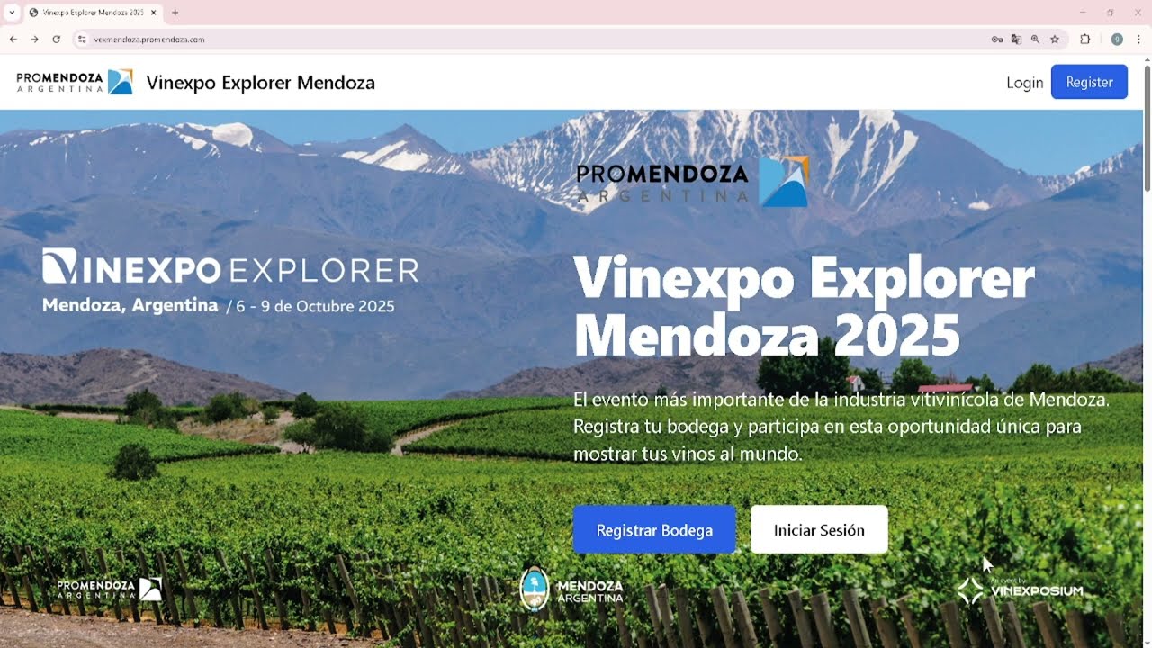 Vinexposium, ProMendoza and the Government of Mendoza Logo